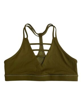 Zyia Active Olive Green Grid Bra Womens XL